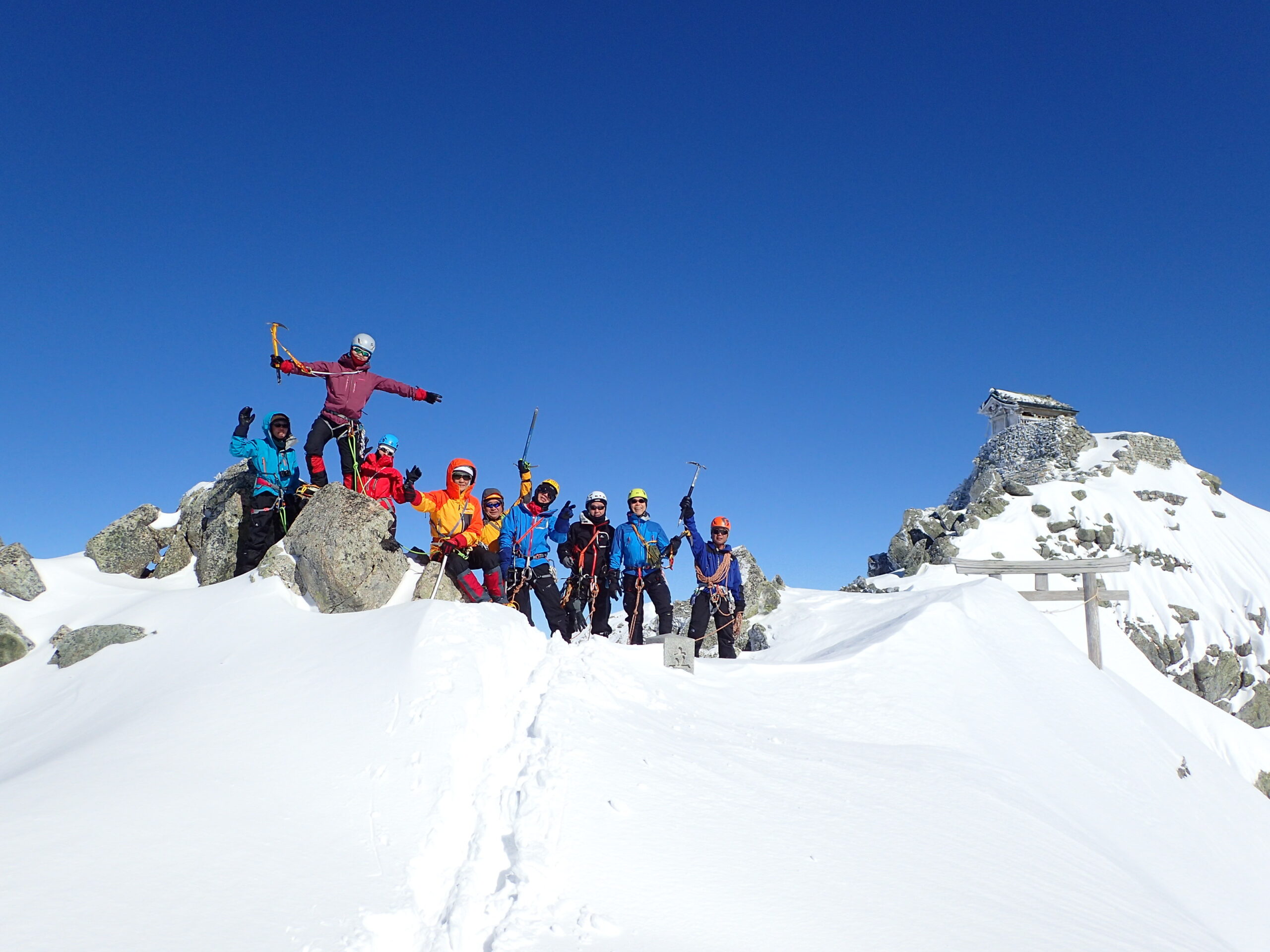 『雪山講習会（STEP2）』立山・雄山　雪上講習会　2日間