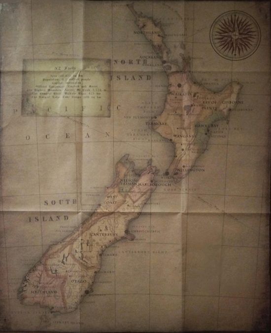 ニュージーランドの古地図